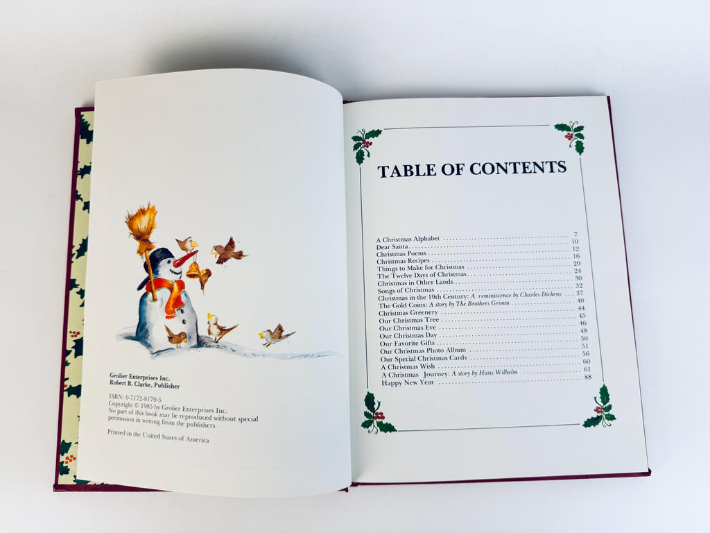 Vintage 1985 “Our Christmas Hardcover Book  Red Leatherette Holiday Keepsake