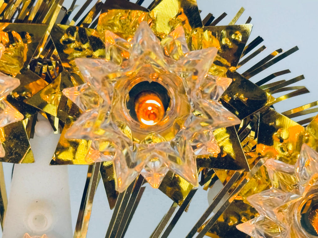 Vintage 'Alderbrook' Illuminated Angel Tree Top Christmas Tree Topper - 7 Inch