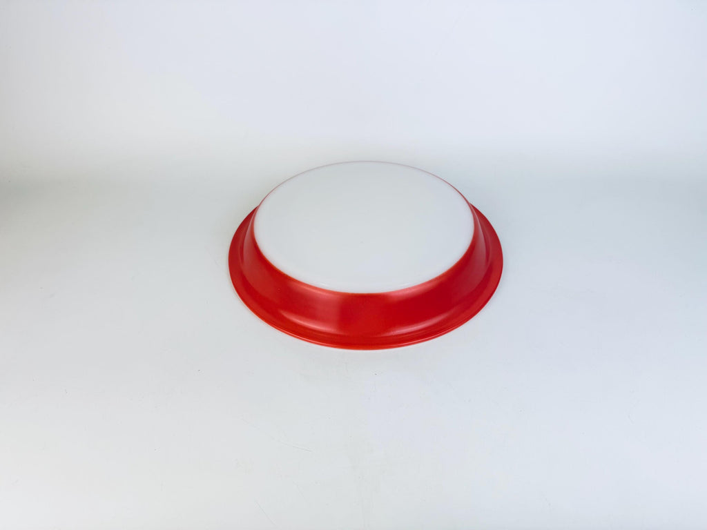 Vintage 1950s Flamingo Pink Round PYREX Glass Pie Plate Dish (#209) - Made In Canada