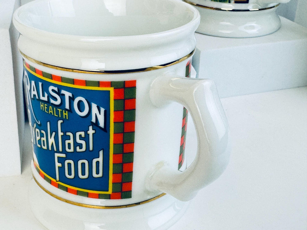 Vintage 1980s White Porcelain Advertising Coffee Mugs - Made In Japan - Sold Separately