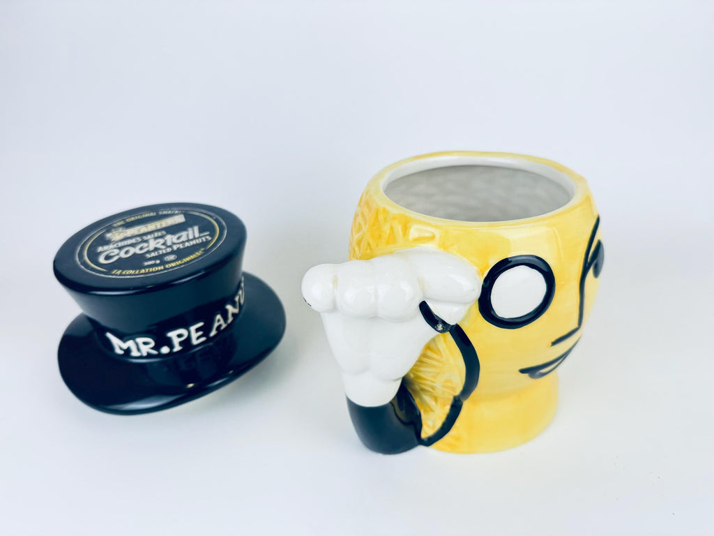 Vintage Mr. Peanut Airtight Ceramic Cookie Jar  Cocktail Peanut Advertising Piece