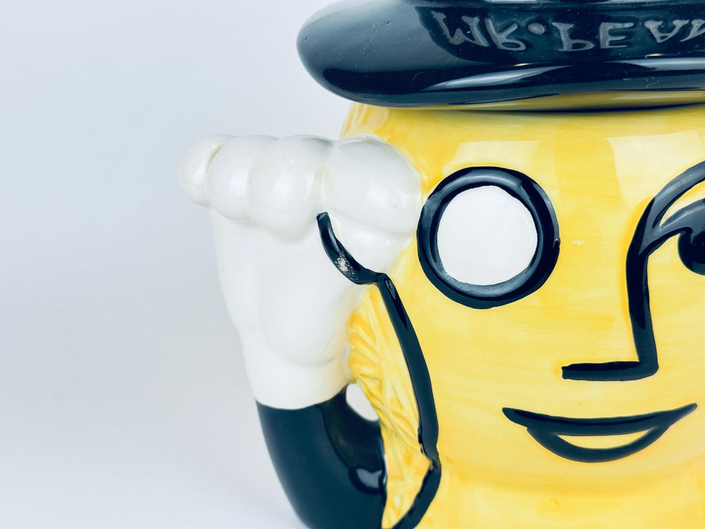 Vintage Mr. Peanut Airtight Ceramic Cookie Jar  Cocktail Peanut Advertising Piece