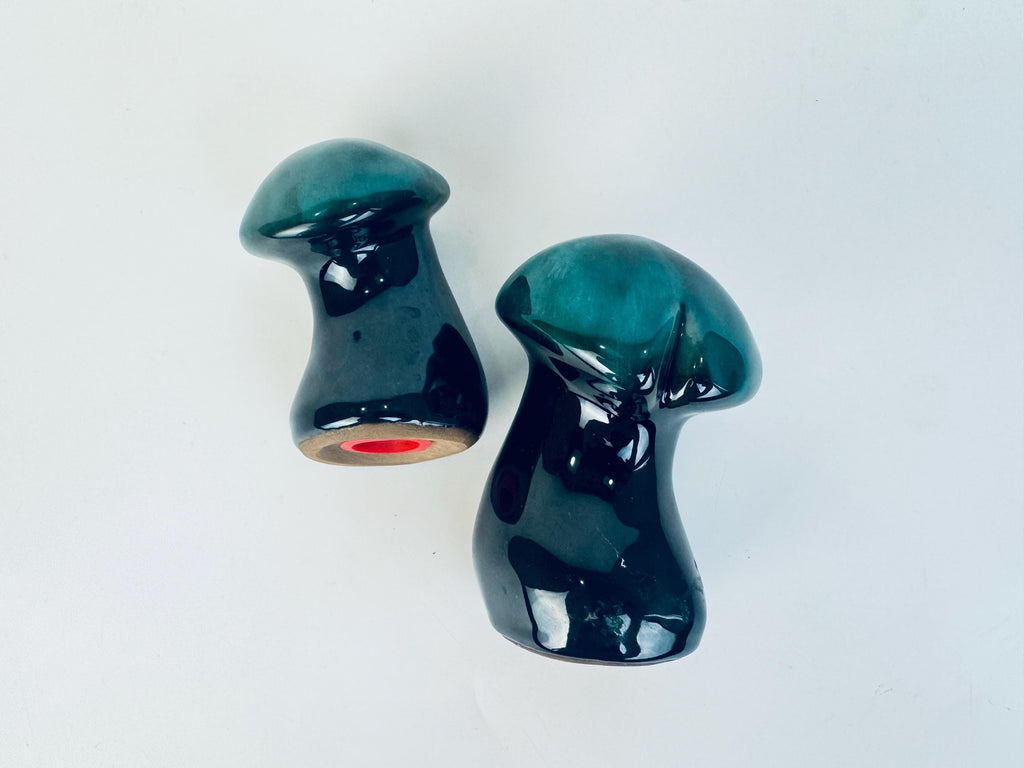 Vintage MCM Teak Salt + Pepper Wood Shakers - Set Of Two (2)