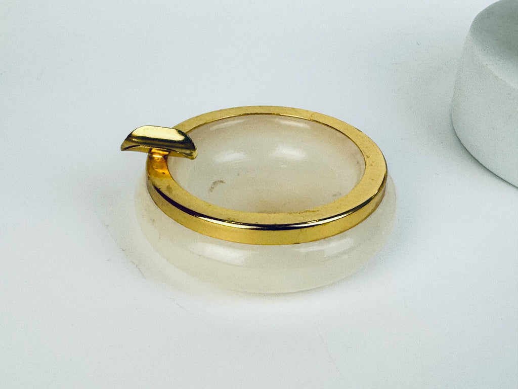Vintage 1970s Italian Onyx Brass Ashtray in Choice of Styles