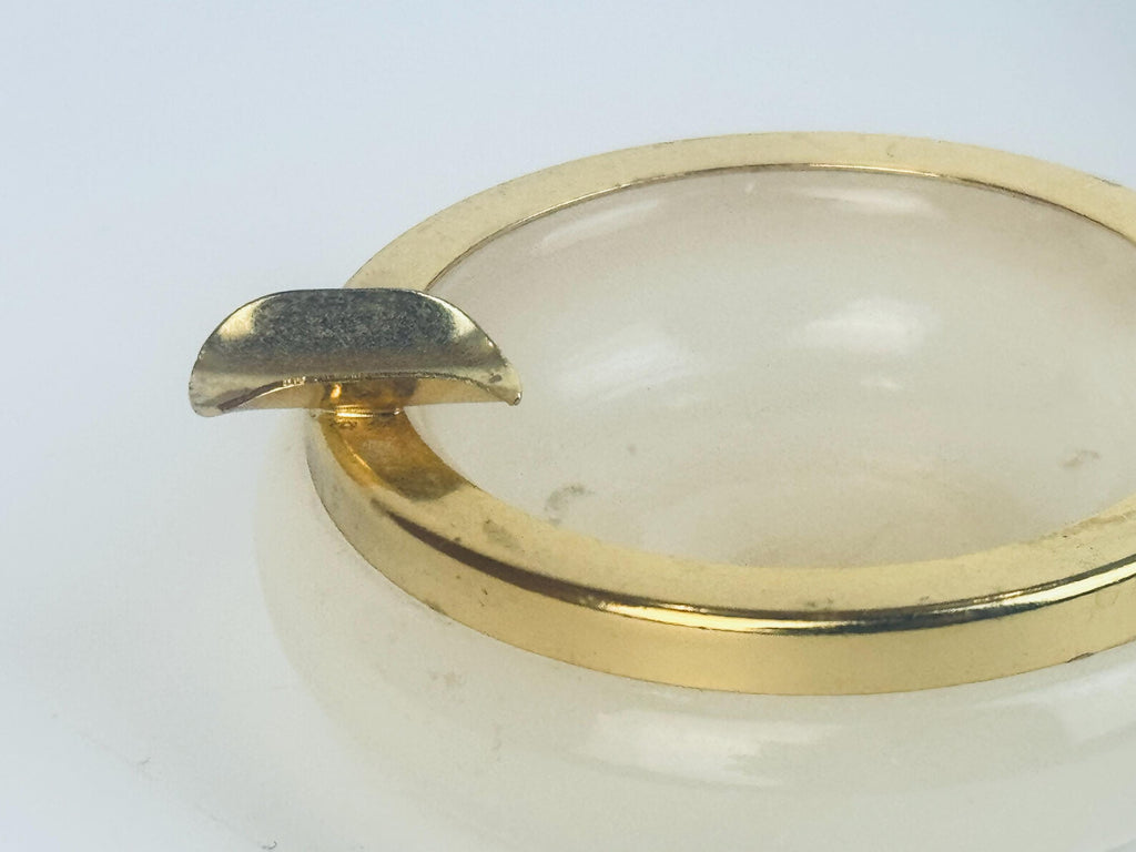 Vintage 1970s Italian Onyx Brass Ashtray in Choice of Styles