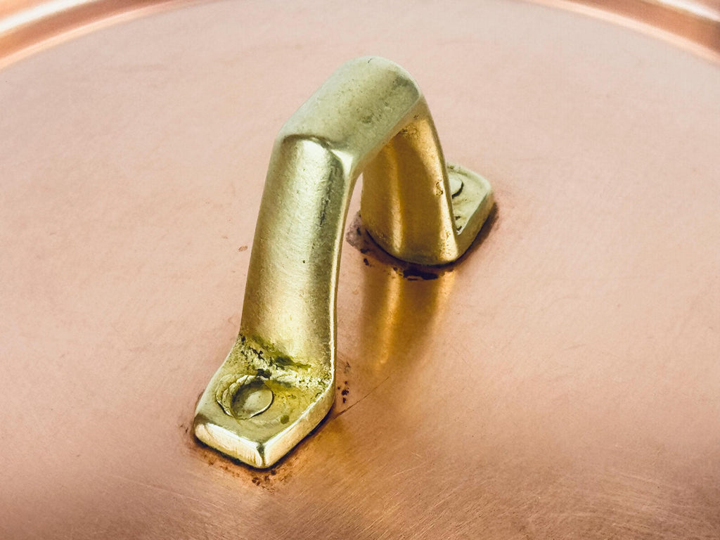 Vintage 1970s Copper & Brass Paul Revere Limited Edition 3 Quart Stock Pot - Stainless Interior