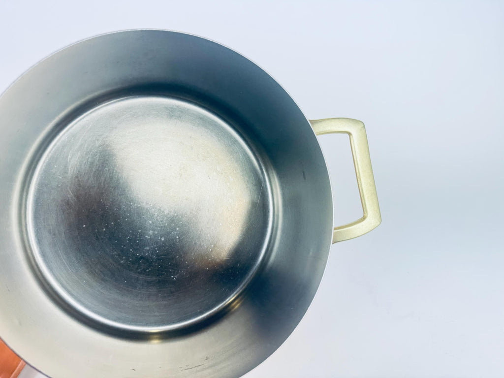 Vintage 1970s Copper & Brass Paul Revere Limited Edition 3 Quart Stock Pot - Stainless Interior