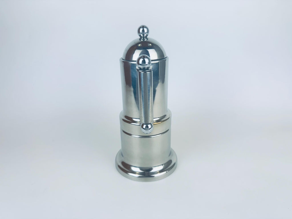 Vintage Vev Viganò Kontessa Italian Silver Stainless Steel Italian Stovetop Espresso Maker - Made In Italy