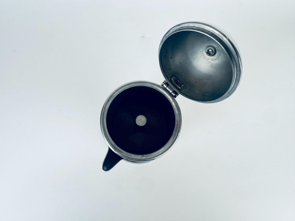 Vintage Vev Viganò Kontessa Italian Silver Stainless Steel Italian Stovetop Espresso Maker - Made In Italy