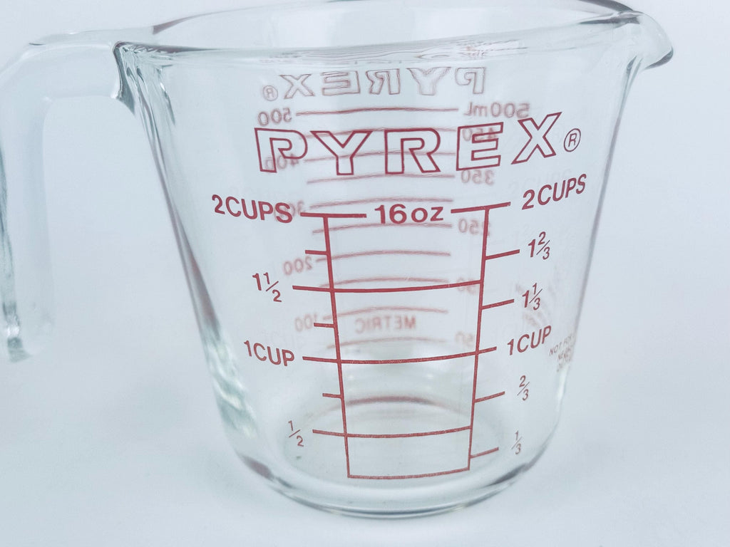 Vintage 'PYREX' Glass Measuring Cup #517 2 Cups/500 ml - Metric & Imperial - Made In USA