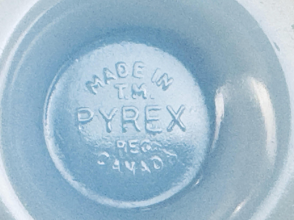 Vintage & Rare 1940s Delphite Blue Pyrex Creamer Jug - Made In Canada