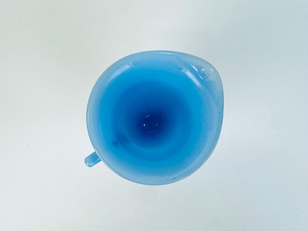 Vintage & Rare 1940s Delphite Blue Pyrex Creamer Jug - Made In Canada