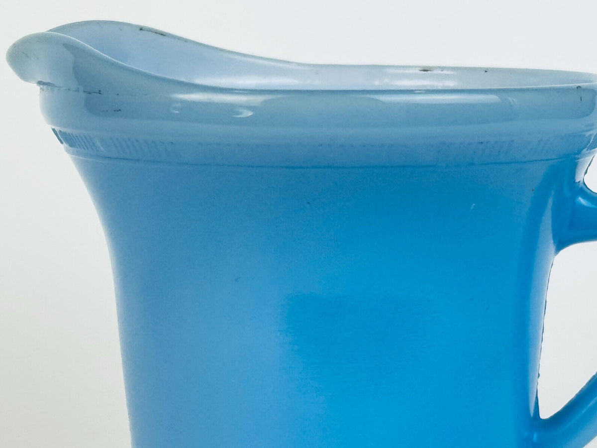 Vintage & Rare 1940s Delphite Blue Pyrex Creamer Jug - Made In Canada