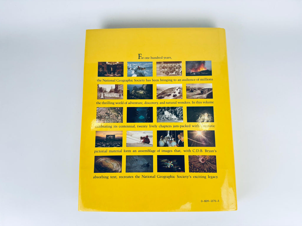 Vintage 1987 National Geographic Society 100 Years of Adventure Yellow Pictorial Coffee-Table Book