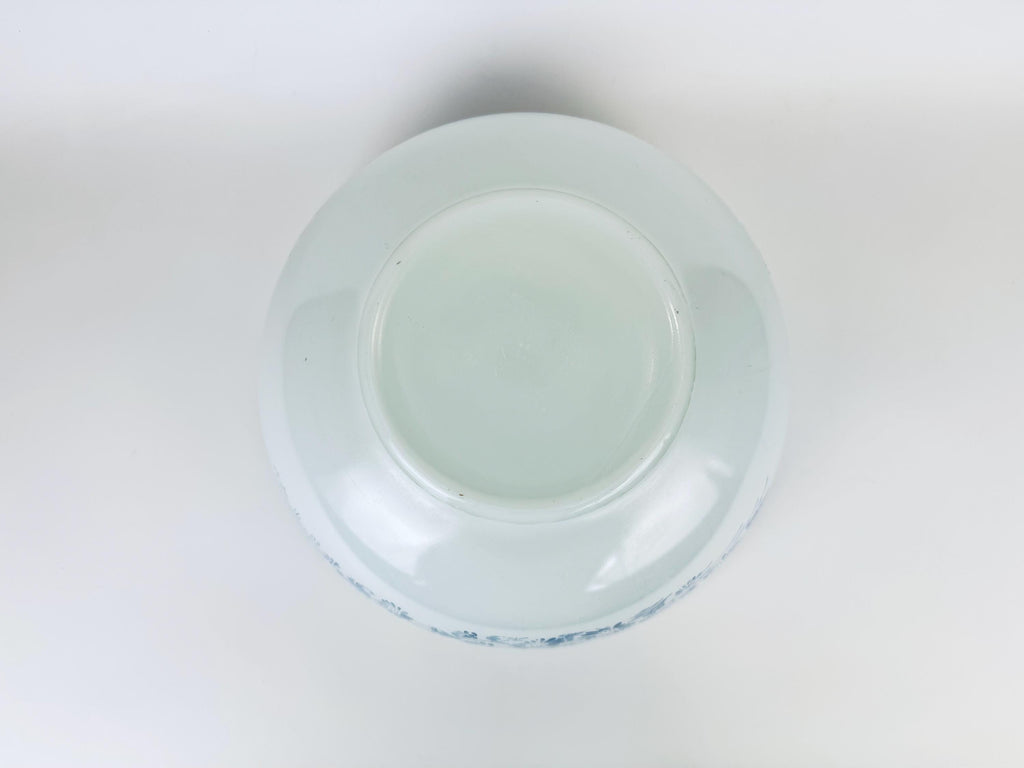 Vintage White & Blue 'Colonial Mist' Pyrex Mixing Bowl - #404 (4 Litre/QT) - Made In USA