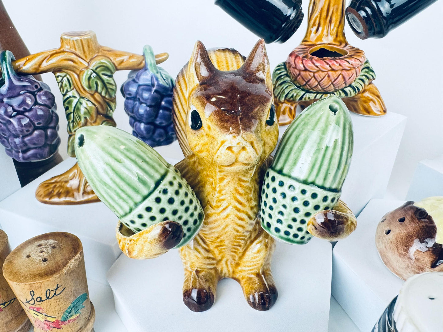 Vintage Kitschy Ceramic Salt + Pepper Shaker Sets - Sets Sold Separately