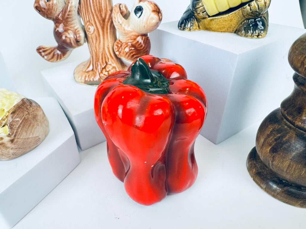 Vintage Kitschy Ceramic Salt + Pepper Shaker Sets - Sets Sold Separately