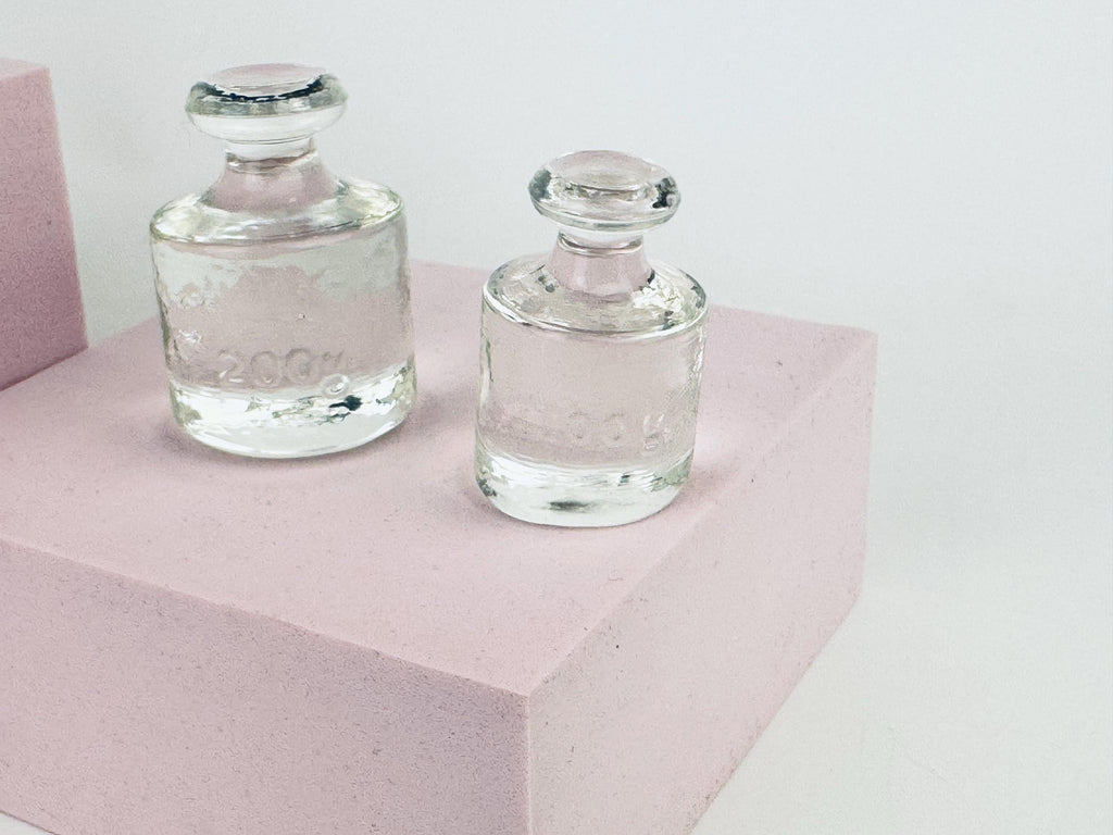 Antique 1920s Solid Glass Metric Weight Set - Apothecary Decor