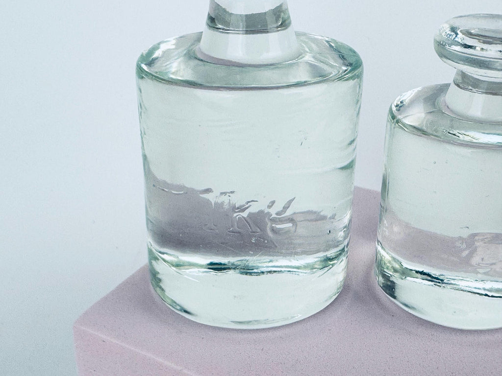 Antique 1920s Solid Glass Metric Weight Set - Apothecary Decor
