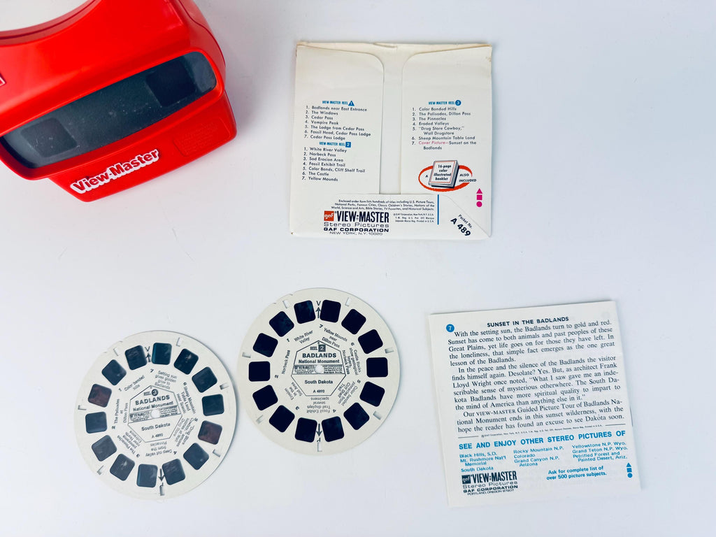 Vintage 1960s United States Travel South Dakota View-Master Reels - Reels Sold Separately