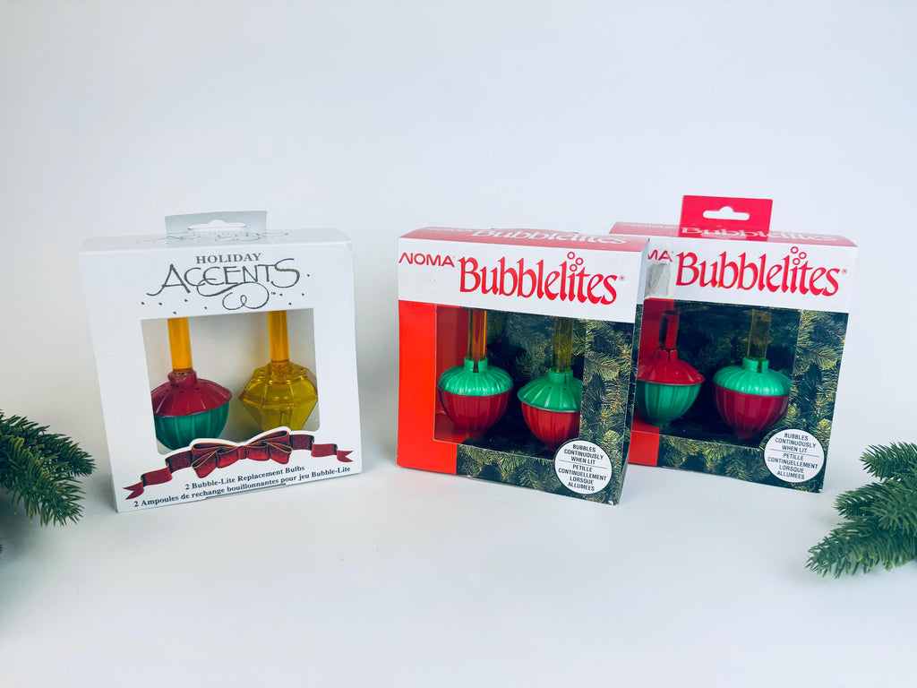 Vintage Bubblelites Glass & Plastic Christmas Lights - Each Sold Separately - Made In Canada