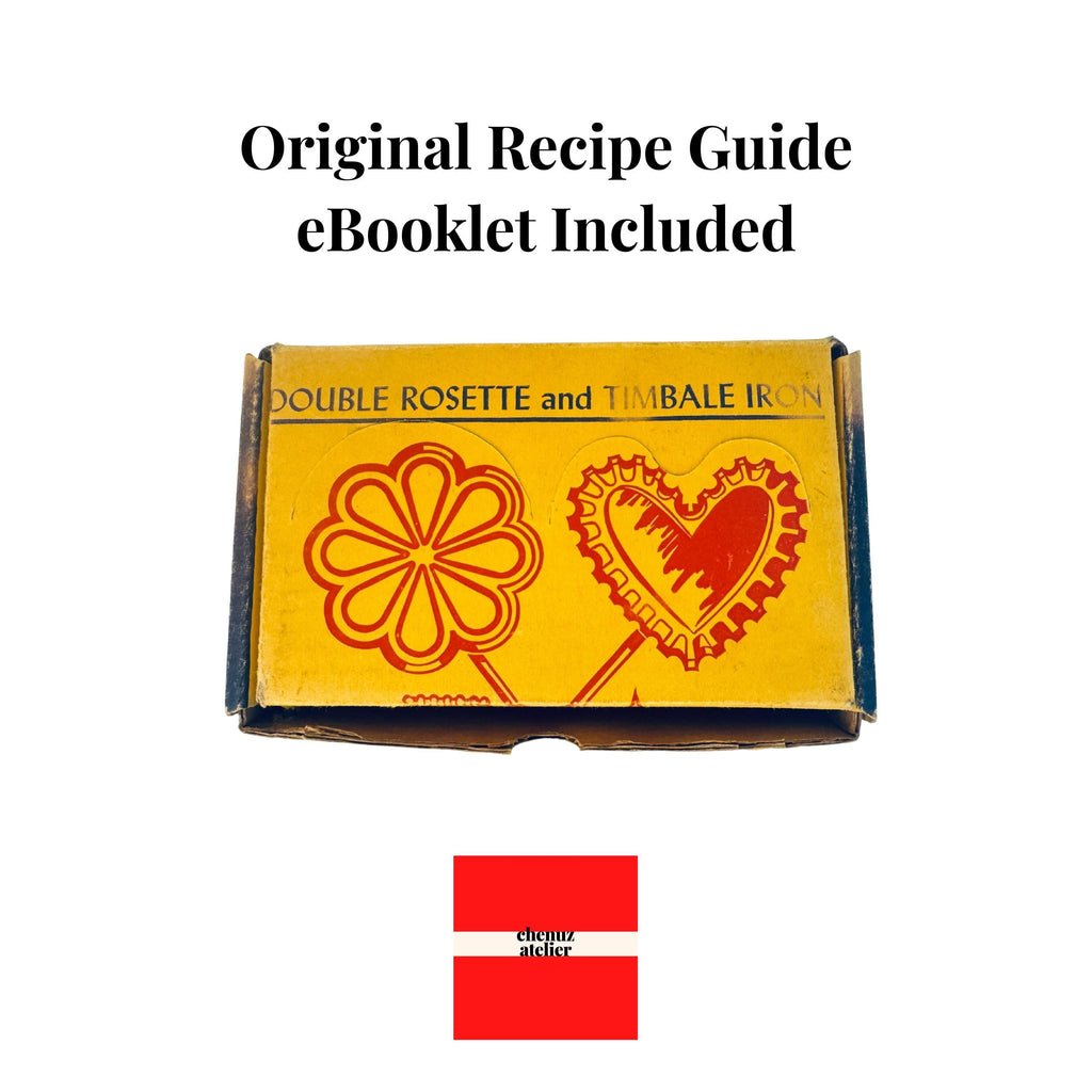 Vintage 1950s Nordic Ware Aluminium Rosette Timbale Iron Set with Box for Baking