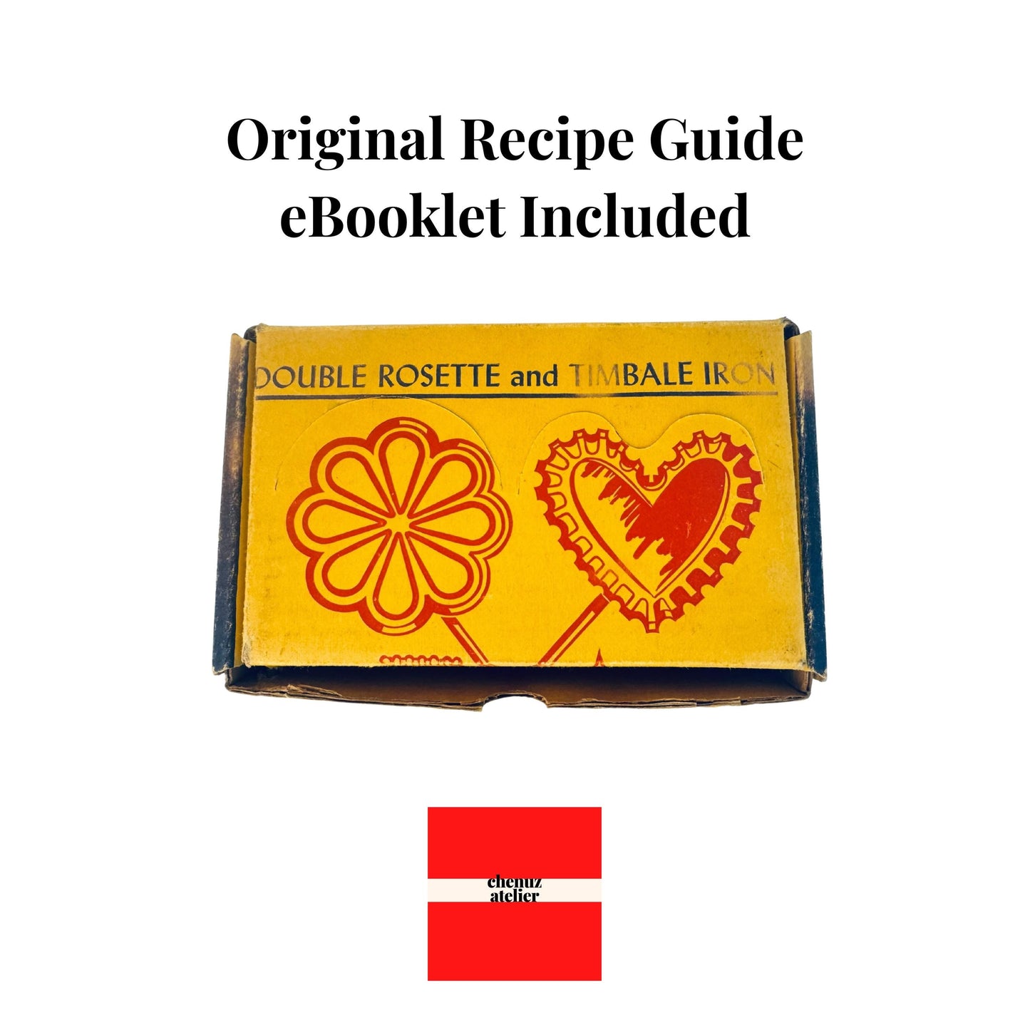 Vintage 1950s Nordic Ware Aluminium Rosette Timbale Iron Set with Box for Baking