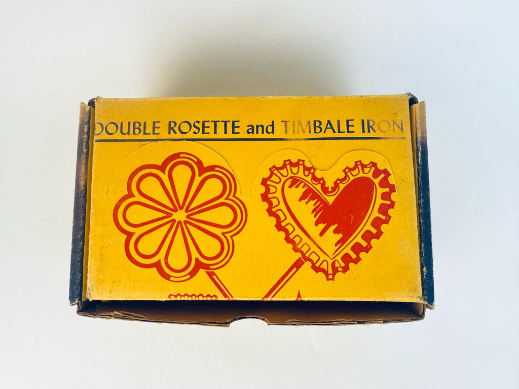 Vintage 1950s Nordic Ware Aluminium Rosette Timbale Iron Set with Box for Baking