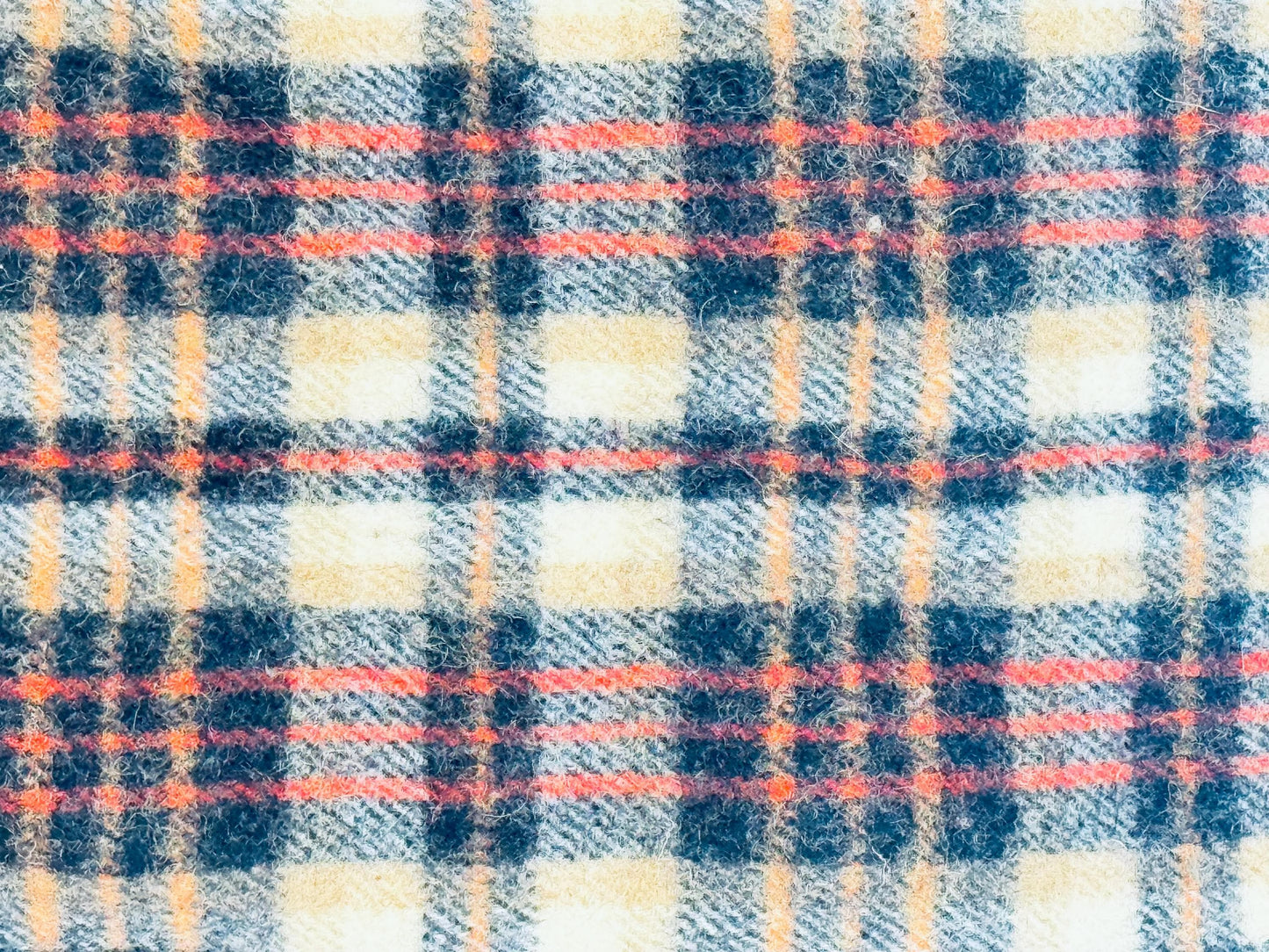 Vintage 1980s 'Teleks' Wool-Blend Checked Blanket Tan & Black Cozy Throw - 52 × 62 - Made In Former Yugoslavia