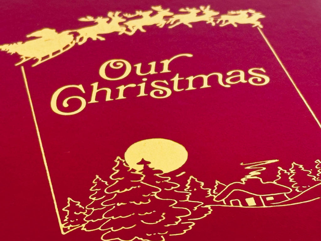 Vintage 1985 “Our Christmas Hardcover Book  Red Leatherette Holiday Keepsake