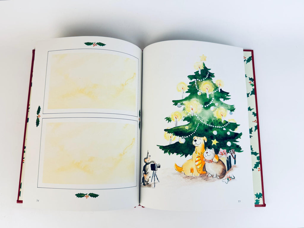 Vintage 1985 “Our Christmas Hardcover Book  Red Leatherette Holiday Keepsake