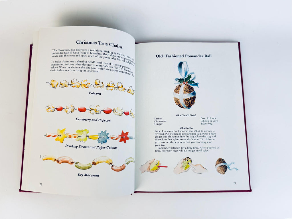 Vintage 1985 “Our Christmas Hardcover Book  Red Leatherette Holiday Keepsake