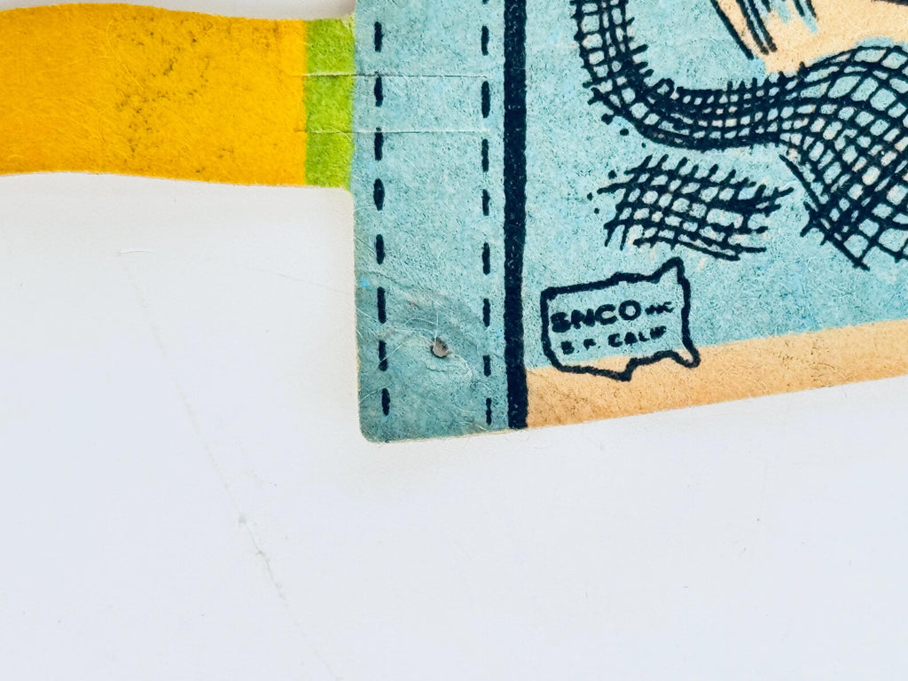 Vintage Large & Small Tapered Felt Pennant/Wall Hangings - Sold Separately - Disneyland -Yellowstone - Fishermen's Wharf