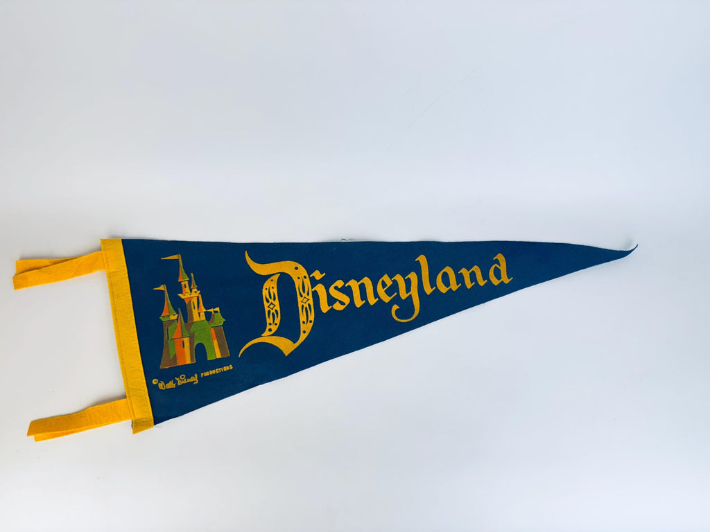 Vintage Large & Small Tapered Felt Pennant/Wall Hangings - Sold Separately - Disneyland -Yellowstone - Fishermen's Wharf