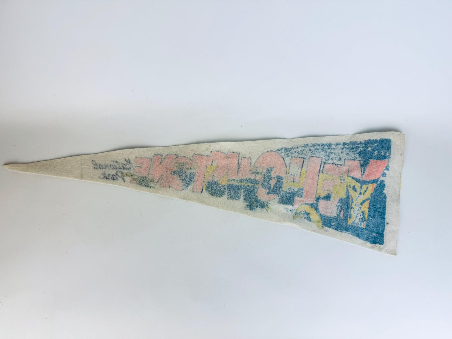 Vintage Large & Small Tapered Felt Pennant/Wall Hangings - Sold Separately - Disneyland -Yellowstone - Fishermen's Wharf