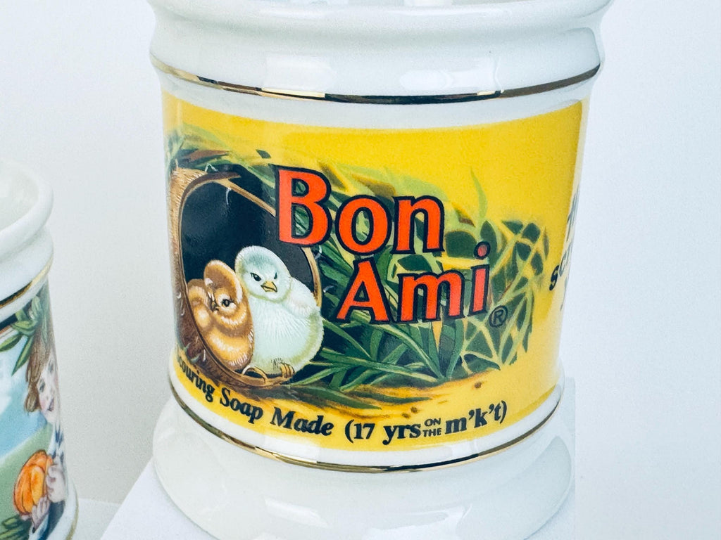 Vintage 1980s White Porcelain Advertising Coffee Mugs - Made In Japan - Sold Separately