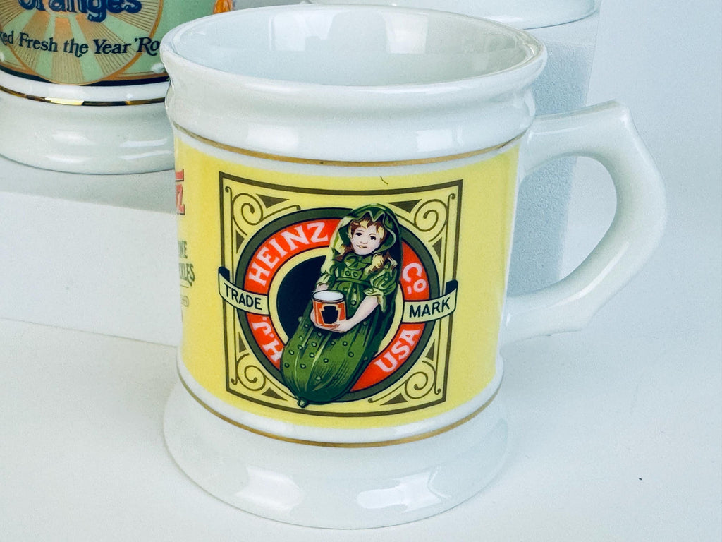 Vintage 1980s White Porcelain Advertising Coffee Mugs - Made In Japan - Sold Separately