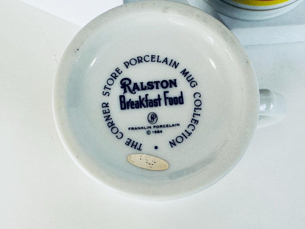 Vintage 1980s White Porcelain Advertising Coffee Mugs - Made In Japan - Sold Separately