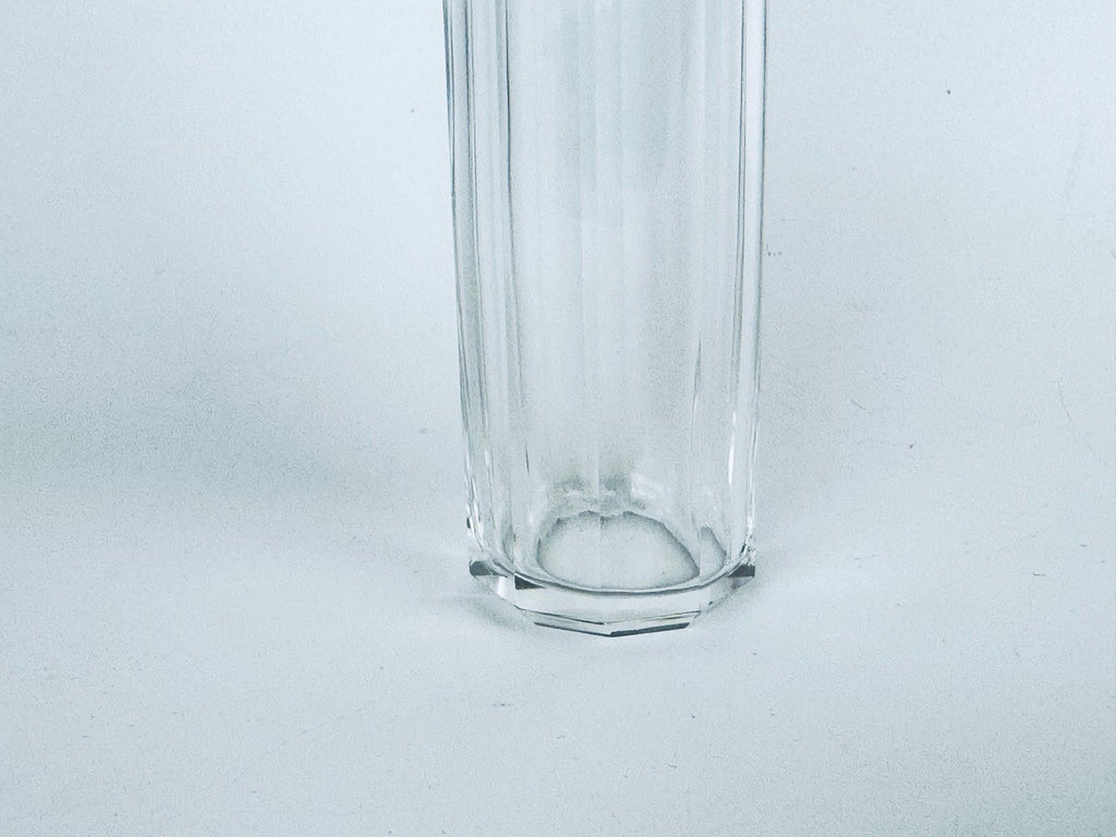 Antique Edwardian Sterling Silver & Clear Cut-Crystal Vanity Jar  Birmingham 1900s Dressing Table Accent