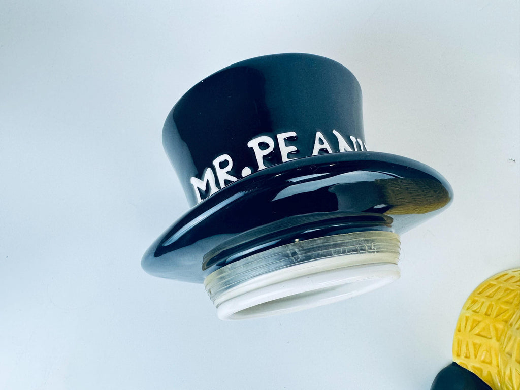 Vintage Mr. Peanut Airtight Ceramic Cookie Jar  Cocktail Peanut Advertising Piece