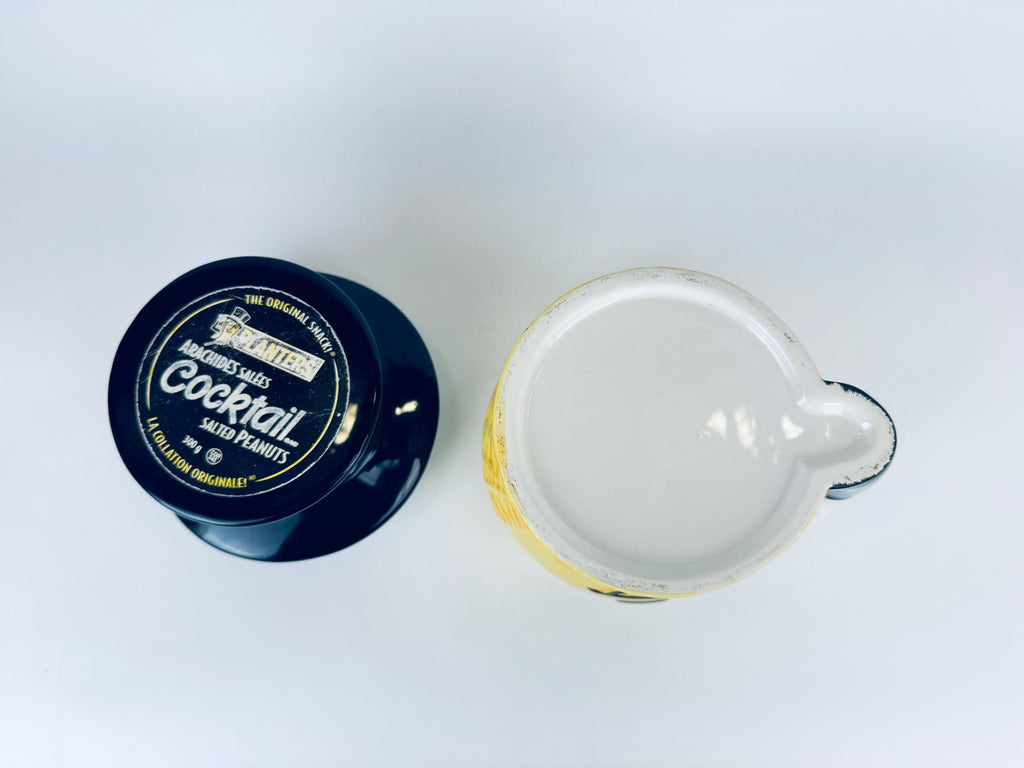 Vintage Mr. Peanut Airtight Ceramic Cookie Jar  Cocktail Peanut Advertising Piece