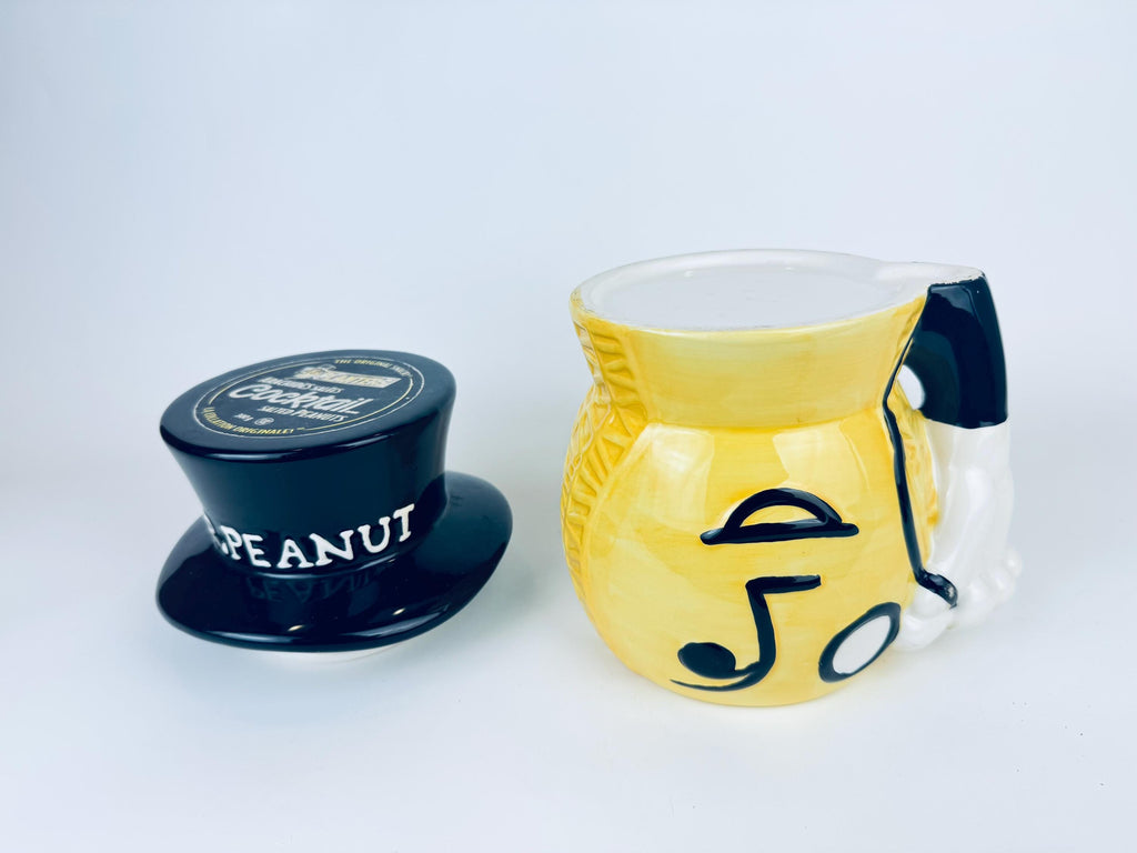 Vintage Mr. Peanut Airtight Ceramic Cookie Jar  Cocktail Peanut Advertising Piece
