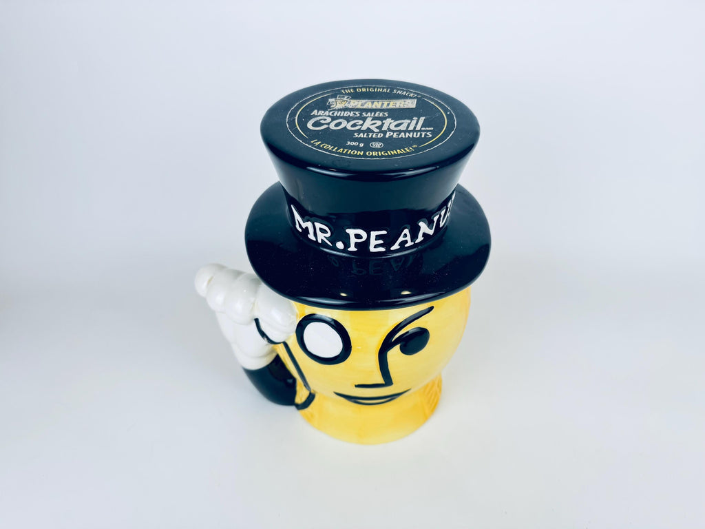 Vintage Mr. Peanut Airtight Ceramic Cookie Jar  Cocktail Peanut Advertising Piece