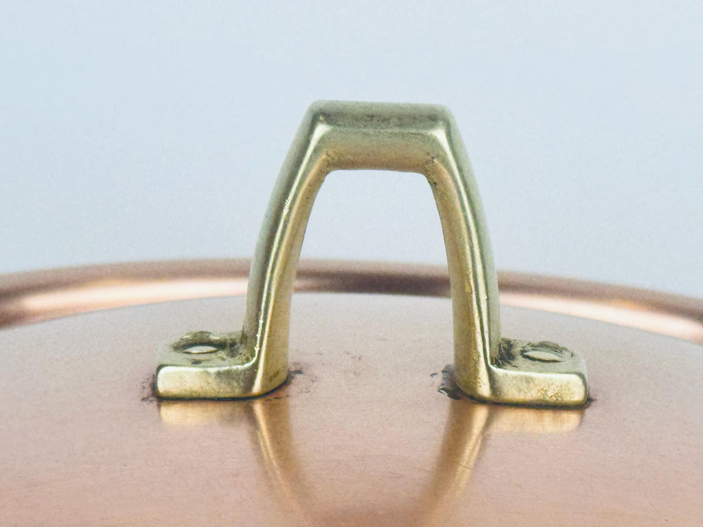 Vintage 1970s Copper & Brass Paul Revere Limited Edition 3 Quart Stock Pot - Stainless Interior