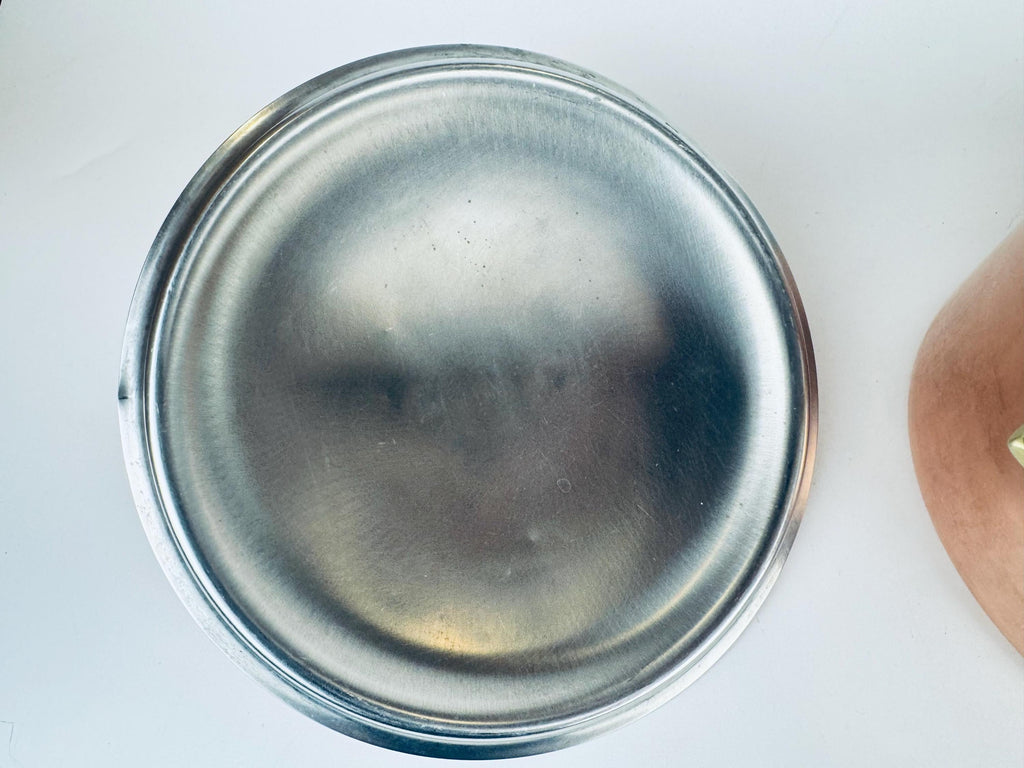 Vintage 1970s Copper & Brass Paul Revere Limited Edition 3 Quart Stock Pot - Stainless Interior