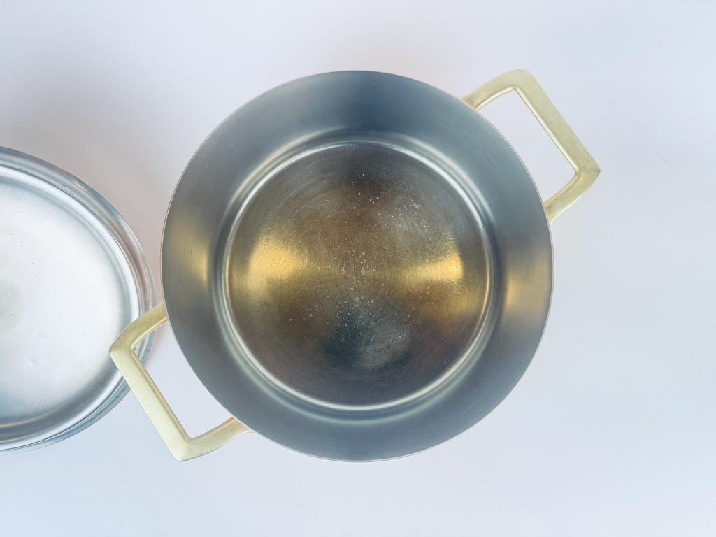 Vintage 1970s Copper & Brass Paul Revere Limited Edition 3 Quart Stock Pot - Stainless Interior