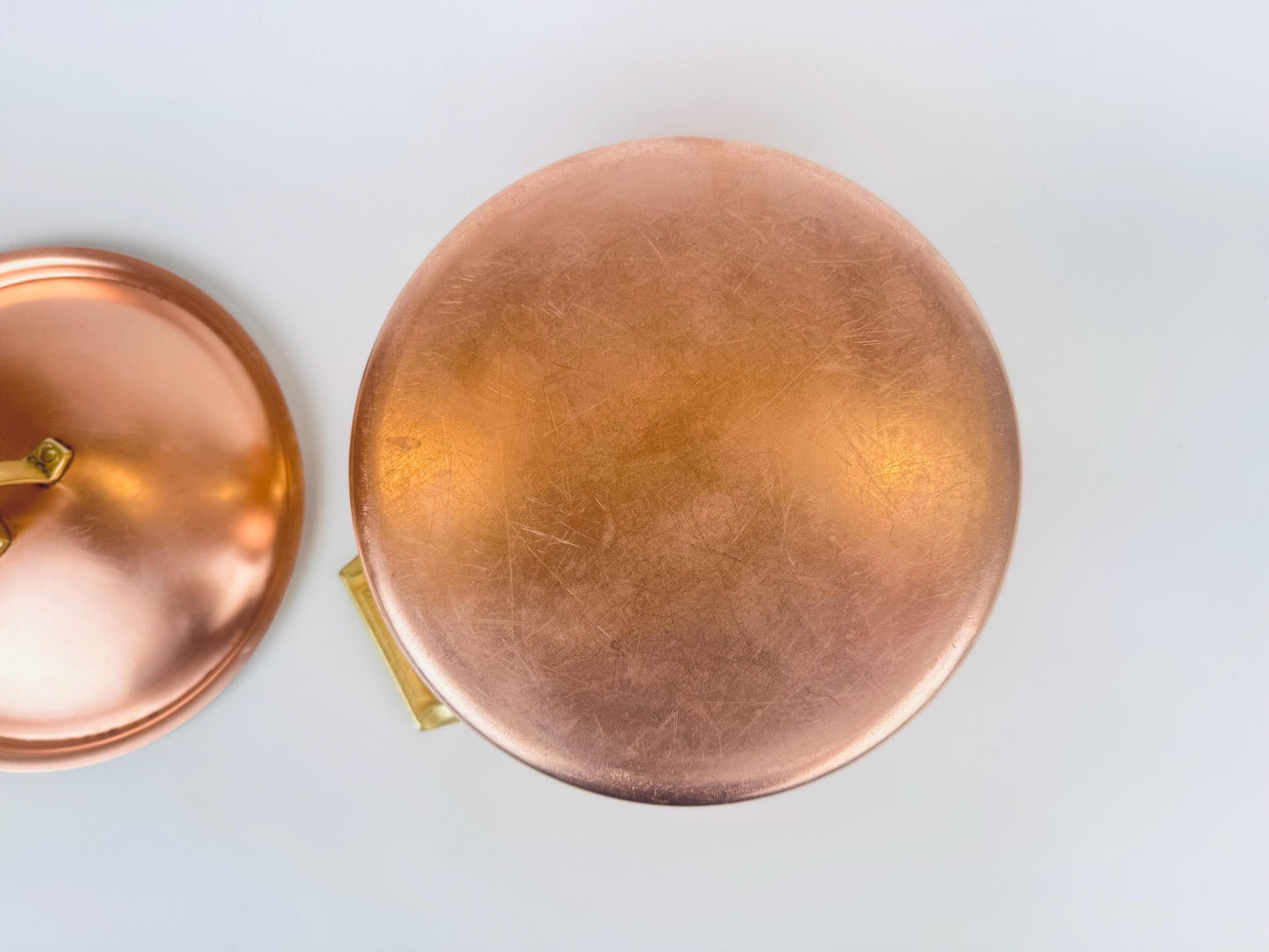 Vintage 1970s Copper & Brass Paul Revere Limited Edition 3 Quart Stock Pot - Stainless Interior