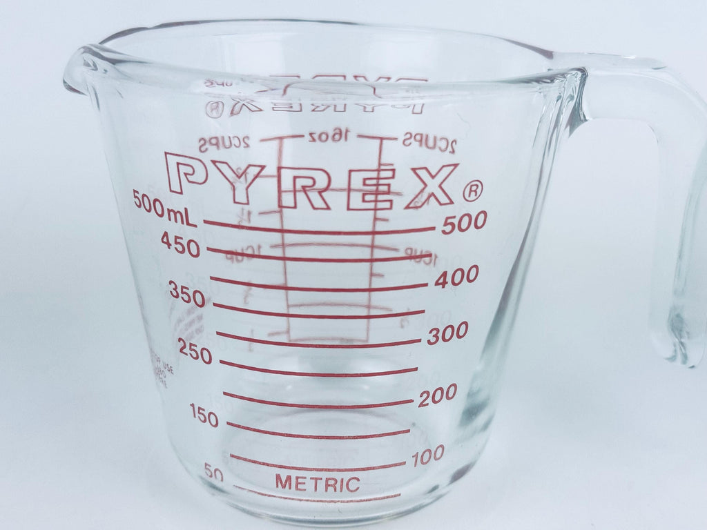 Vintage 'PYREX' Glass Measuring Cup #517 2 Cups/500 ml - Metric & Imperial - Made In USA