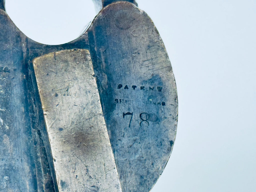 Antique + Rare 1870s Heart-Shaped Padlock Brass & Iron Railroad Lock  Original Chain + Key