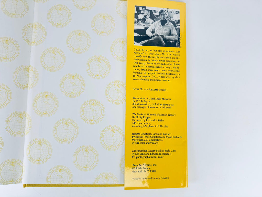 Vintage 1987 National Geographic Society 100 Years of Adventure Yellow Pictorial Coffee-Table Book